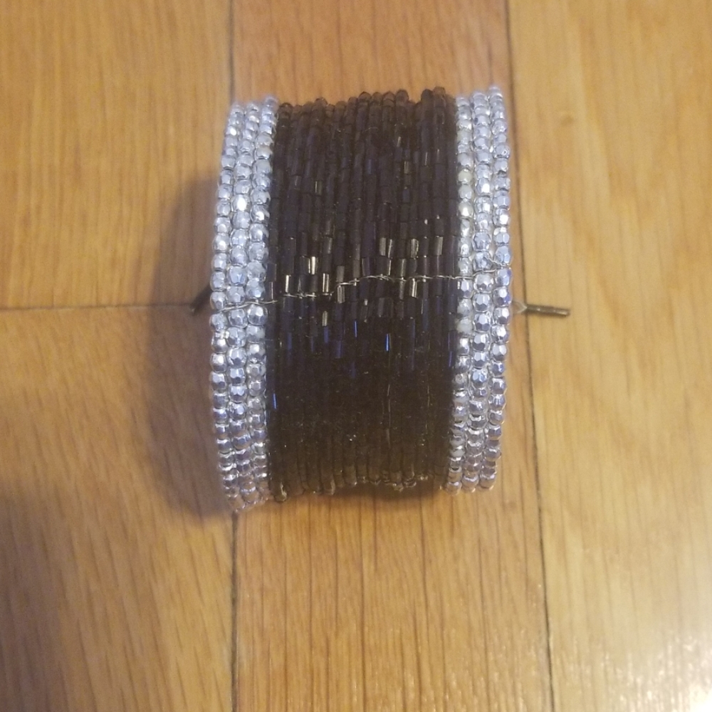 Black and silver bracelet
